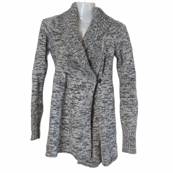 Talula Aritzia Wrap Cardigan Lambswool Cashmere Blend Gray S - Picture 1 of 13